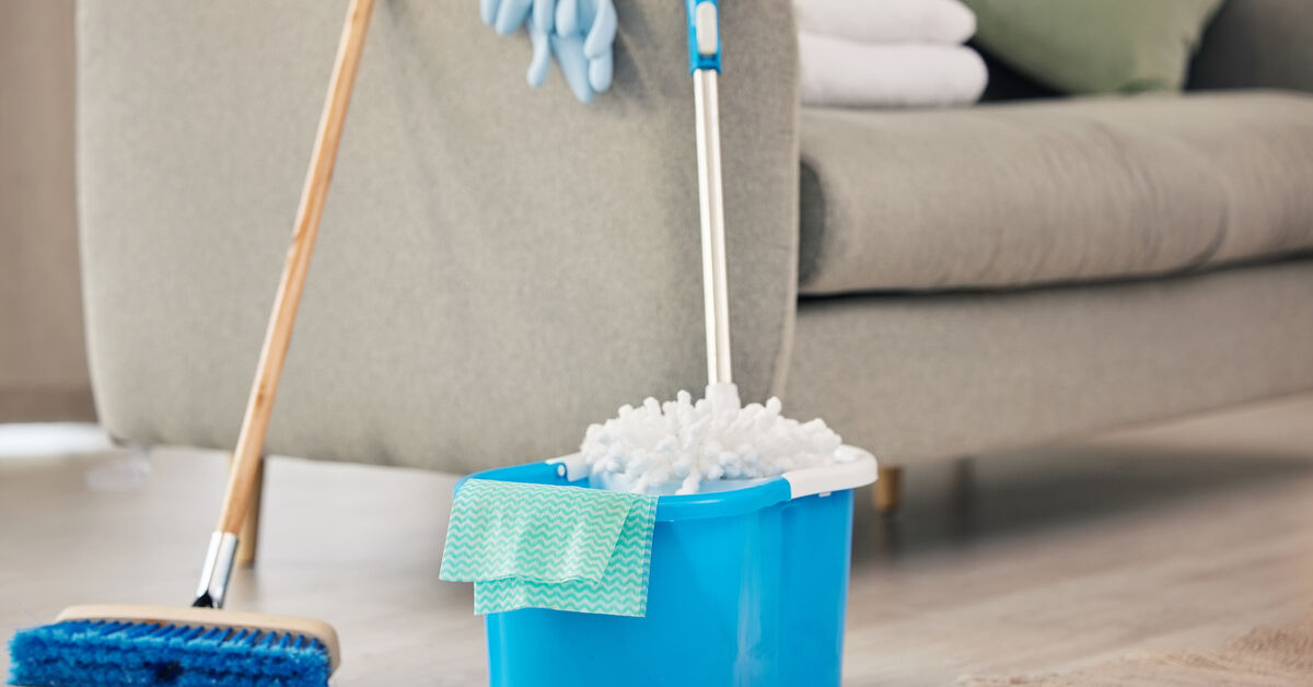 Mop and broom for daily cleaning