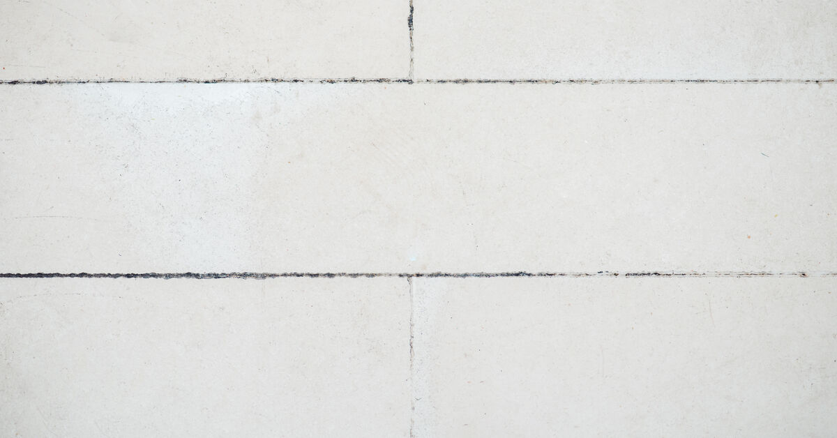 Bathroom wall showing tile grout