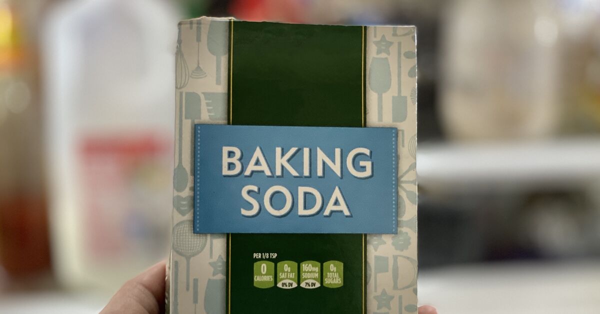 Baking soda absorbing refrigerator odors