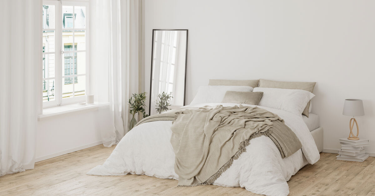 Fresh bedroom showing regular care routine