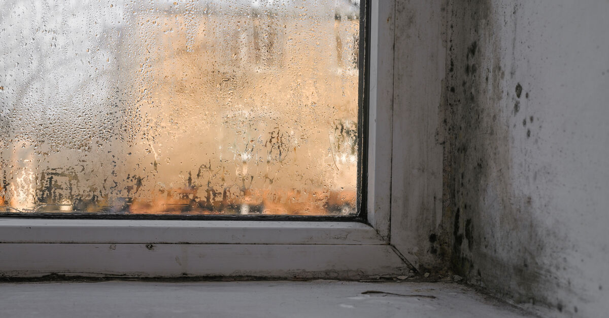Dirty sill with visible buildup