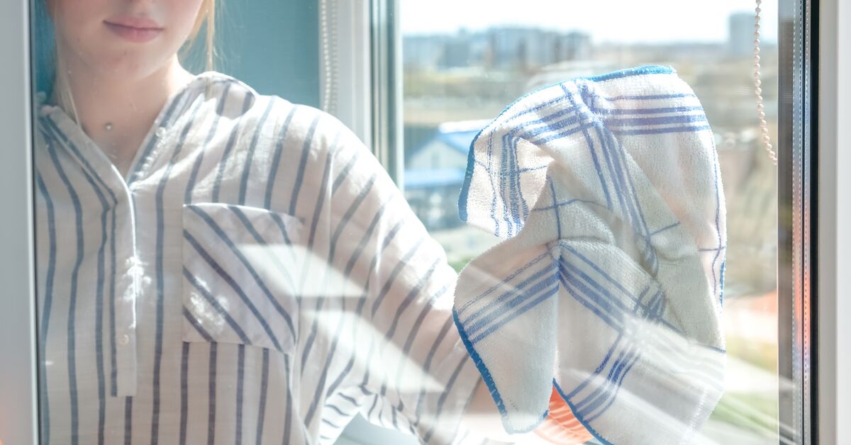 Streaks and smudges visible on glass