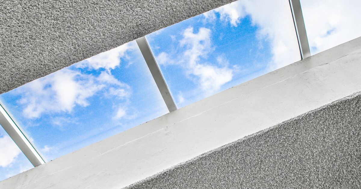 Overcast day visible through window