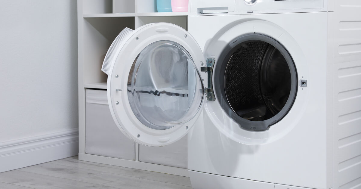 Washing machine door left ajar